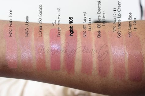 nudes for women of color. I have been eyeing this inglot lipstick for a while now Inglot Lipstick, Lipstick Swatches, Makeup To Buy, Makeup Swatches, Beauty Stuff, Beauty Review, Lipstick Makeup, Brown Skin, Makeup Trends