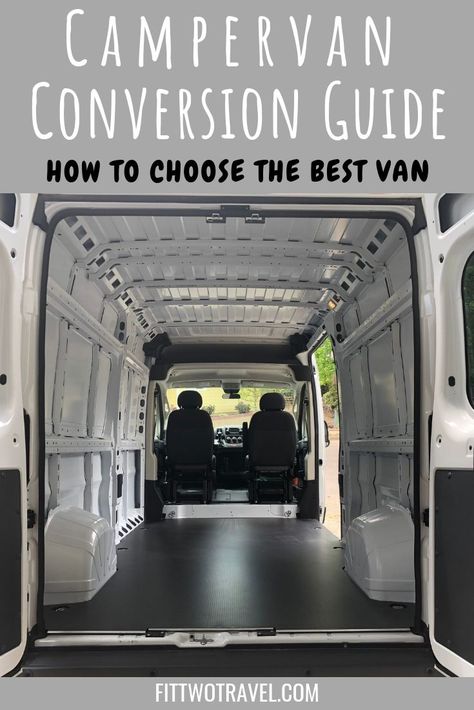 How to choose the best van for your DIY campervan conversion guide. We have compared the best vans to use for your campervan build, including sprinters, promaster, and transit. Find out all the specifics of each van and which van is best for you #vanlife #campervan #campervanconversion fittwotravel.com Campervan Build, Van Life Aesthetic, Best Vans, Best Van, Diy Van Conversions, Diy Campervan, Campervan Conversion, Campervan Life, Build A Camper Van