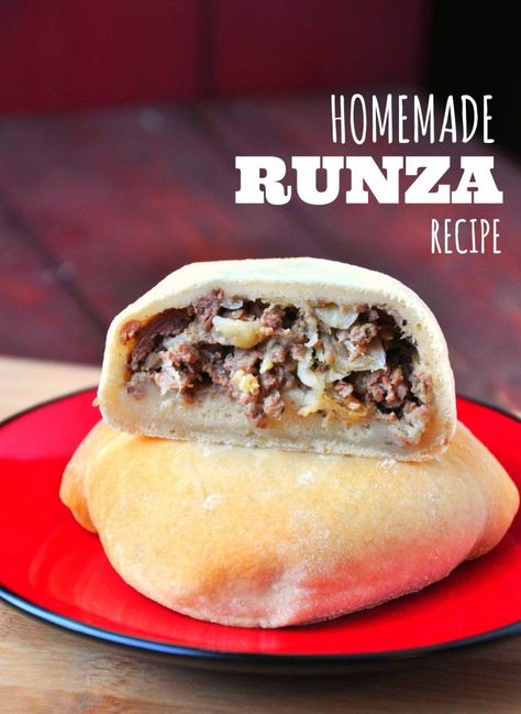 THESE ARE THE BEST!!! One of my favorite childhood memories is my parents making these and us watching Alice in Wonderland <3<3  Homemade Runza Recipe | KansasCityMamas.com Homemade Runza, Runza Recipe, Czech Recipes, Russian Recipes, Wrap Sandwiches, Beef Dishes, Quesadillas, Easy Chicken Recipes, Slow Cooker Recipes