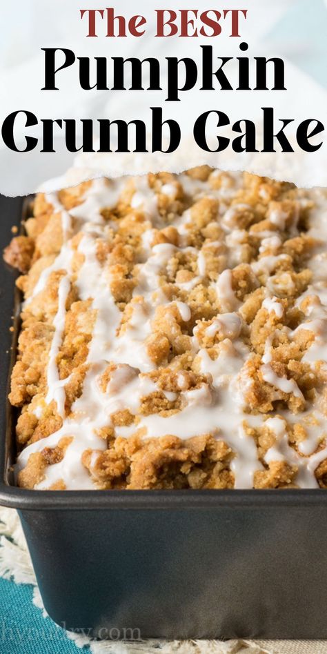 Pumpkin Crumb Cake Pumpkin Crumble Cake, Pumpkin Crumb Cake, Pumpkin Coffee Cake Recipes, Moist Pumpkin Cake, Crumb Cake Muffins, Baked Apple Dessert, Easy Pumpkin Dessert, Pumpkin Gingerbread, Crumb Cake Recipe