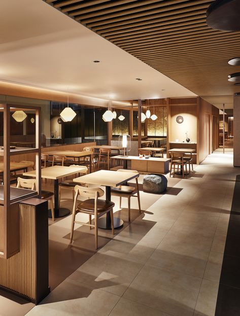 Gallery of Nampa House Restaurant / Listen Communication - 10 Japandi Restaurant Interior, Wood Restaurant Design, Japandi Restaurant, Restaurant Interior Design Wood, Korean Interior Design, Resturant Interior, Japanese Restaurant Interior, Japanese Restaurant Design, Wood Restaurant