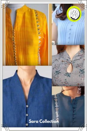 Classic and Contemporary Kurti Neck & Sleeve Ideas New Latest Neck Design For Suit, Kurti Back Designs, Kurti Patterns Latest, Latest Neck Designs For Suits, Neck Design For Suit, Short Kurtis For Jeans, Dresses Elegant Short, Neck Patterns For Kurtis, Latest Neck Design