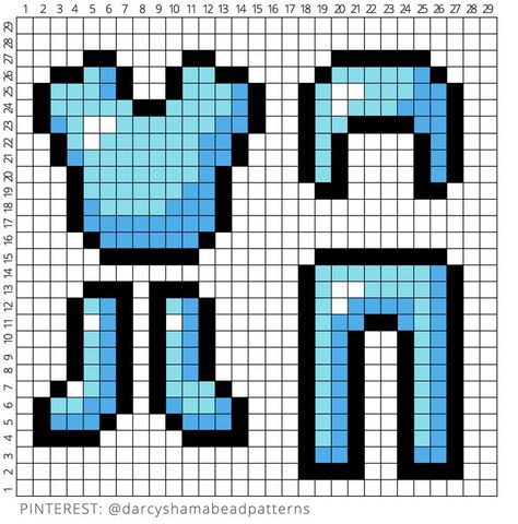 Minecraft Armor Drawing, Easy Pixel Art Minecraft, Pixel Minecraft Art, Minecraft Helmet, Pyssla Minecraft, Minecraft Items Pixel Art, Armour Pattern, Minecraft Pixel Art Grid, Pixel Art Facil