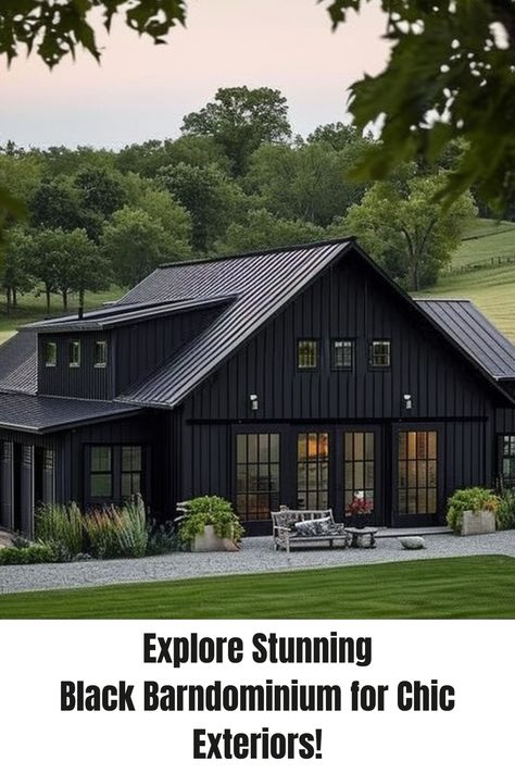 barn dominium houses, black barndominium, 40x60 pole barn house plans, black barndominium exterior, mini barndominium, inside barndominium, affordable barndominium, 40 x 60 barndominium floor plans, 60x40 barndominium floor plans, 40x80 barndominium floor plans, 4 bedroom barndominium floor plans, black exterior house, black houses, Stealthy Black Barndominium, black house exterior, barn style house plans, barndominium floor plans, Farmhouse barndominium floor plans Black Metal Home Exterior, Metal Building Exterior, Black Barndominium Exterior, Hangar Homes, Earth Dome, Barn Dominium, Black Barndominium, Morton Building, Cabin Retreat