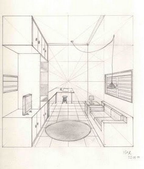 Expert Interior Sketch Designs for Custom Interiors Perspektif 1 Titik Hilang Interior, Room Perspective Drawing, Interior Architecture Sketch, Interior Design Sketchbook, Architecture Drawing Sketchbooks, Furniture Design Sketches, Perspective Drawing Architecture, Drawing Interior, Perspective Drawing Lessons