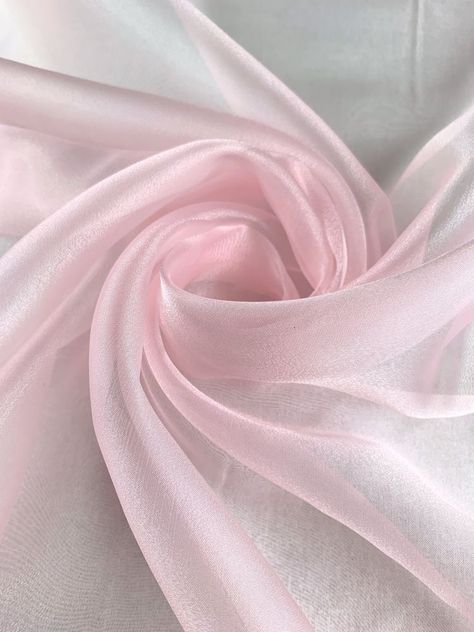 Organza Fabric Dresses, Butterfly Moodboard, Feminine Fabric, Boutique Wallpaper, Bridal Apparel, Pink Fabrics, Light Pink Fabric, Sulaman Pita, Trendy Scarves