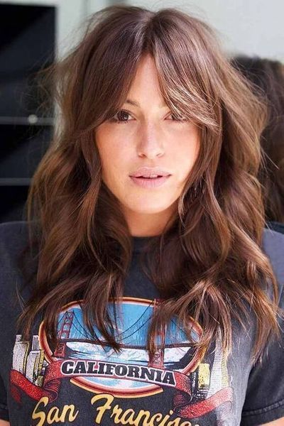 The It Girl Hair Trend: Curtain Bangs - Classically Cait Bangs Wispy, Shaggy Long Hair, Bangs Tutorial, Long Shag Haircut, Bangs For Round Face, Long Face Hairstyles, Summer Haircuts, Bangs With Medium Hair, Hair Trend