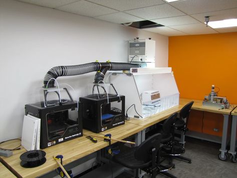 How to Ventilate Your 3d Printing Workspace – 3D Printing Canada Electronics Workspace, Build A 3d Printer, Digital Dentistry, Printer Desk, 3d Printer Enclosure, 3d Printing Business, 3d Printing Industry, Printer Stands, 3d Printing Diy