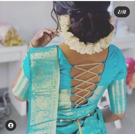 Back Knot Blouse Designs, Knot Blouse Design, Green Blouse Designs, Knot Blouse, Latest Blouses, Latest Blouse Designs, Blouse Designs High Neck, Blouse Designs Catalogue, Latest Blouse Designs Pattern