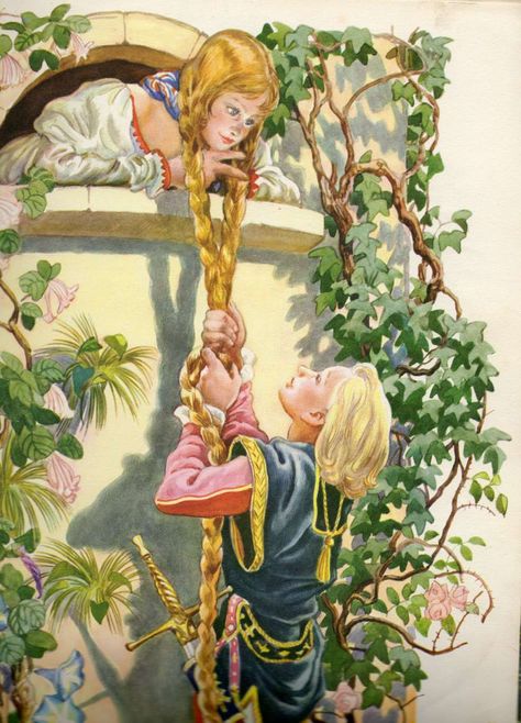 Rapunzel Story, Grimm Tales, German Fairy Tales, Family Tree Art, Brothers Grimm, Grimm Fairy Tales, Fairytale Illustration, Fairy Book, Mother Goose