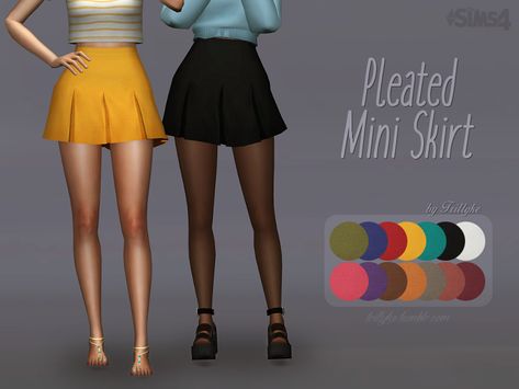 Trillyke - Pleated Mini Skirt Die Sims 4, Sims 4 Mm Cc, Sims 4 Teen, Sims 4 Mm, Sims4 Clothes, The Sims 2, Sims 4 Cc Packs, Sims 4 Update, Sims 4 Mods Clothes