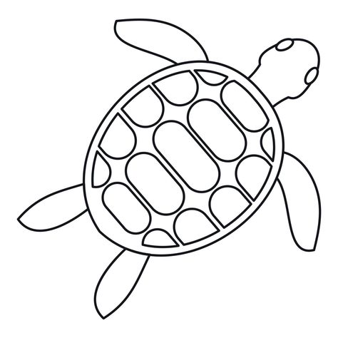 Tortoise icon, outline style Turtle Outline, Sea Turtle Drawing, Turtle Silhouette, Animal Line Drawings, Animal Outline, Turtle Coloring Pages, Turtle Drawing, Sea Turtle Art, Animal Categories