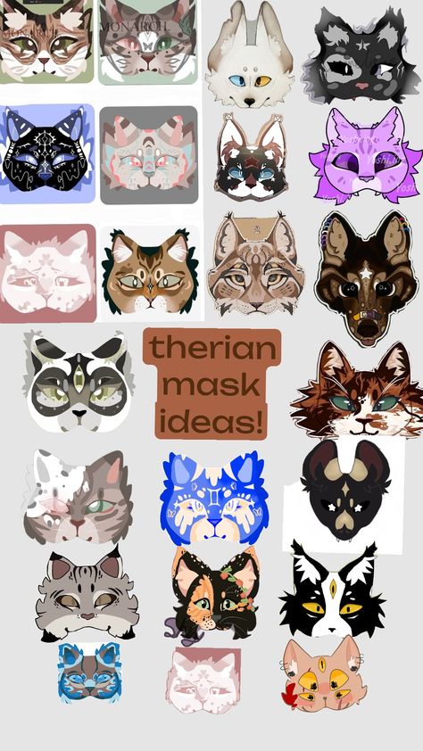 Black Therian Mask Ideas, Black Cat Therian Mask Ideas, Cat Therian Mask Idea, Therian Poster, Art Masks Ideas, Therian Cat Mask Ideas, Therian Mask Idea, Mask Ideas Therian, Therian Mask Ideas Cat