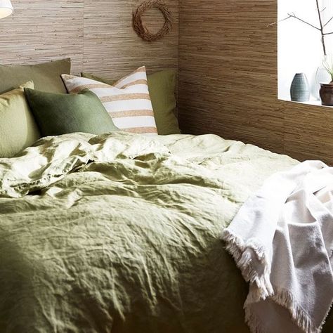 Ikea Bedding Ideas, Ikea Bedding Ideas Duvet Covers, Ikea Bedding, Cama Ikea, Ikea Usa, Linen Bed Sheets, Sage Green Bedroom, Linen Bed, Ikea Bed