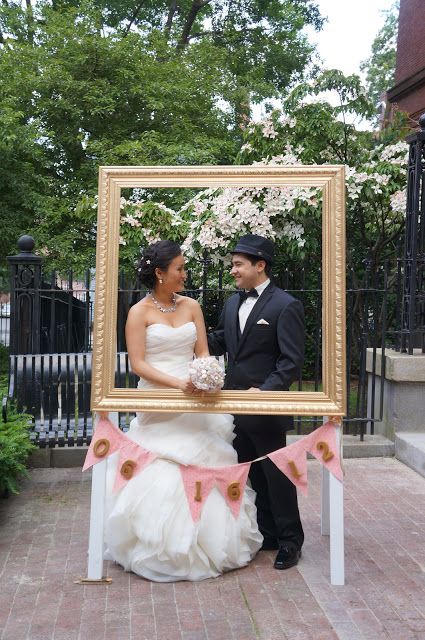 Wedding Frame Prop For my wedding I thought it would be super cute to have a large wedding frame for everyone to take photos behind.... Frame Props, Photo Frame Prop, Framed Wedding Photos, Diy Photo Frames, Wedding Frame, Wedding Altars, Large Wedding, Wedding Photo Props, Diy Photo Booth