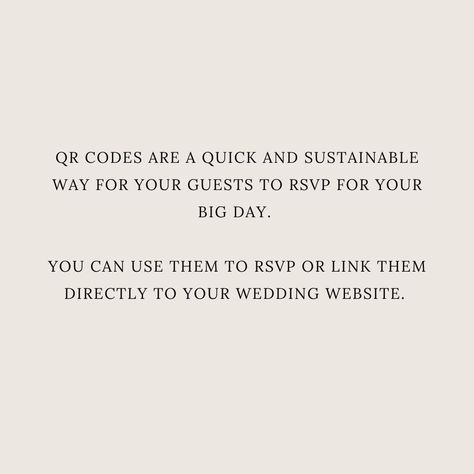 What you need to know about using QR codes on your invitations 👋🏼 QR codes are fast becoming a popular way for guests to RSVP. Fast, simple and eco friendly they make it easy for your guests to RSVP. On time! If you are currently planning your wedding this is a post to save! I recommend my clients pop a separate insert card with the QR code into the suite but you can add it into the invitation itself. Just don't put it on the back as guests wont check to see if it's there. What do you... Qr Codes, Wedding Website, Plan Your Wedding, On Time, Qr Code, Big Day, Need To Know, Eco Friendly, Coding