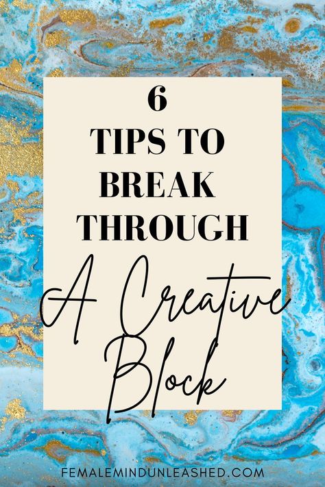 Stuck in a creative rut? Discover six ways to break through a creative block and get back to creating, no matter your mood, deadlines, or other setbacks. #creativity #creativewomen Creative Block Overcoming, Creativity Block, Artist Resources, Mind Unleashed, Blog Planning, Stick Art, Feeling Trapped, Let It Out, Creative Block