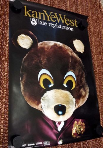 archived! $ 338 | Big 24x36" Promo Poster - Kanye West - Late Registration Ex Orig Roc #vinyl https://t.co/SDA8vKxbxp https://t.co/pHHgfCBocn Late Registration Kanye West Wallpaper, Yeezus Era Kanye, Kanye West College Dropout Bear, Kanye West Late Registration Era, Kanye Unreleased, Late Registration, Kanye West, Rap, Vinyl