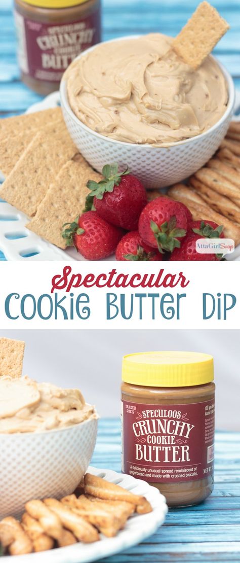 Cookie Butter Dip, Cookie Butter Cheesecake, 4 Ingredient Cookies, Speculoos Cookie Butter, Speculoos Cookies, Biscoff Cookie Butter, Sweet Dips, Cookie Spread, Cookie Butter