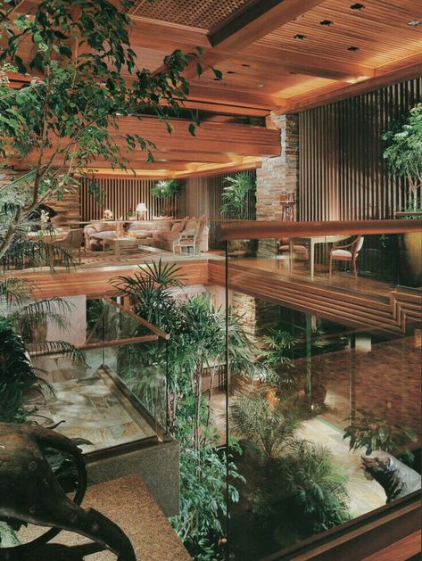 Interior Design Garden Indoor, 70s Penthouse Apartment, Biophilic Room Design, Biophilic Design Aesthetic, Environmental Interior Design, Biophillic Interiors Home, Biophilic Home Design, Biophilic Apartment, Biophilic Design Interiors Home