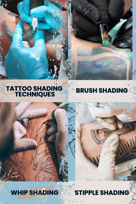 Shading Techniques Tattoo, Tattoo Shading Techniques, Learn To Tattoo, Beginner Tattoos, Shading Brush, Tattoo Shading, Tattoo Techniques, Shading Techniques, 3d Tattoo