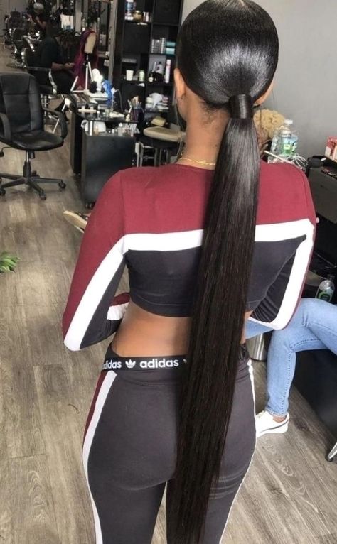 Wonderful Pictures Ponytail hairstyles for black women Concepts Summer months are virtually over now you should prepare for autumn year along with a fresh look. Plu #black #Concepts #hairstyles #Pictures #Ponytail #women #Wonderful #haircolor #hairstyle #haircut #hairideas #hairstyles #hairdesign Low Pony Hairstyles, Ponytail Hairstyles For Black Women, Wedding Ponytail Hairstyles, Slick Ponytail, Slicked Back Ponytail, Pony Hairstyles, Weave Ponytail Hairstyles, Hairstyles Pictures, Halloween Hair Bows