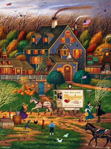 Secret Passage, Charles Wysocki, Print Twitter, Buffalo Games, Hummingbird Garden, Puzzle For Adults, Challenging Puzzles, Game Nights, 1000 Piece Puzzle