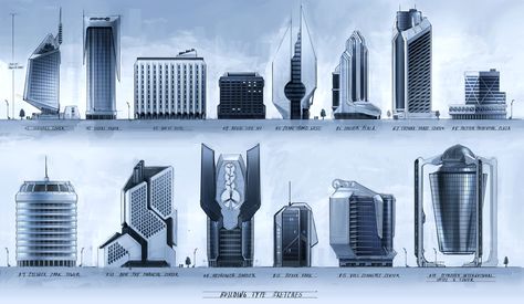 ArtStation - Building type sketches, donald yatomi Cyberpunk Skyscraper, Apartment Concept, Cyberpunk Building, Scifi Building, Sci Fi Background, Minecraft City Buildings, Sci Fi Building, Sci Fi Architecture, Futuristic Building