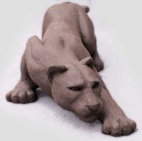 I thought about doing a clay sculpture if i had time for this project though i am still unsure. Panther Sculpture, Sculpture Art Clay, Sculptures Céramiques, Lion Art, Clay Animals, Ceramic Animals, Clay Art Projects, Sculpture Clay, Clay Sculpture