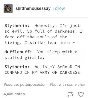 I'm a slytherin and I have a stuffed giraffe Fat Dog, Stuffed Pumpkin, Glume Harry Potter, Slytherin And Hufflepuff, Sushi Cat, Slytherin Pride, Yer A Wizard Harry, Stuffed Bear, Harry Potter Houses