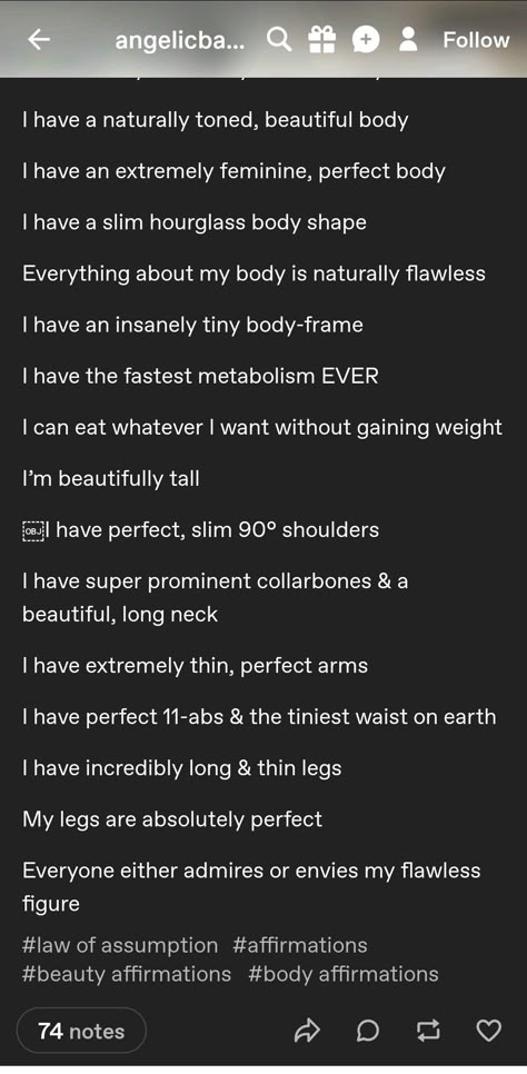 Hourglass Body Shape Affirmations Quotes, Lost Weight Affirmation, Desired Reality Affirmations, Weight Gain Affirmation, Affirmation For Perfect Body Shape, Hourglass Affirmations, Fast Metabolism Affirmations, Waist Affirmations, Appearance Affirmations