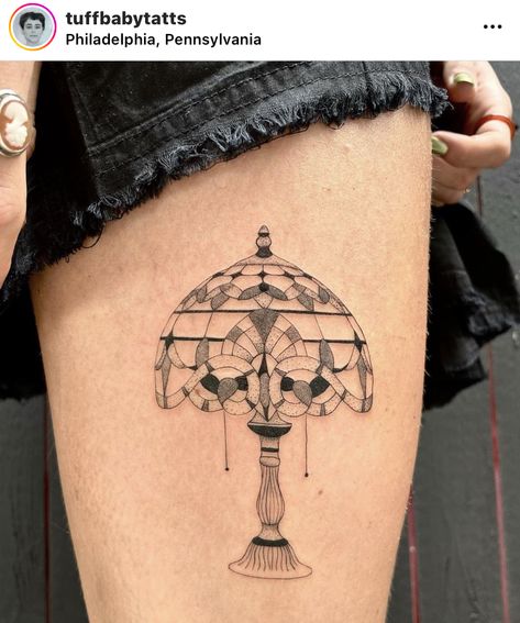 Fine Line Shaded Tattoo, Random Object Tattoo, Vintage Glass Tattoo, Tiffany Lamp Tattoo, Lantern Tattoo Vintage, Vintage Lamp Tattoo, Still Life Tattoo, Burlesque Tattoo, Sydney Tattoo