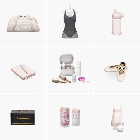 Ballet Bag Essentials, Build Cc Sims 4, Sims 4 Build Cc, Sims Clutter, The Sims 4 Pack, Sims4 Builds, Slick Bun, Bedroom Clutter, Ballet Decor