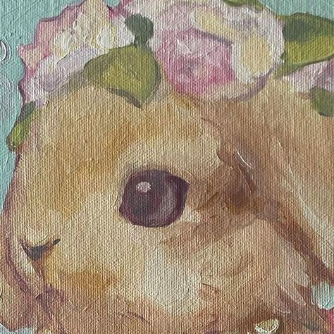 Dayris Felix Art, Bunny Painting Aesthetic, Royalcore Painting, Dayris Felix Art Bunny, Princesscore Painting, Painting Fairycore, Coquette Painting, Coquette Animals Painting, Some Easy Drawings