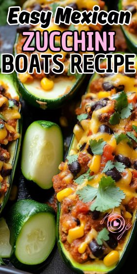 Easy Mexican Zucchini Boats Southwest Zucchini Boats, Mexican Style Zucchini, Zucchini Boat Recipes Ground Beef, Stuffed Zucchini Boats Healthy, Mexican Zucchini Boats, Zucchini Boats Healthy, Zucchini Taco Boats, Boat Recipes, Zucchini Boat