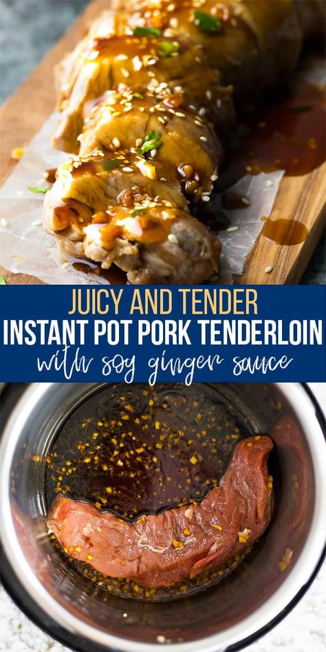 Instant Pot Pork Tenderloin And Rice, Pork Tenderloin In Pressure Cooker, Soy Sauce Pork Tenderloin, Asian Pork Tenderloin Instant Pot, Asian Pork Loin Recipes Instant Pot, Pressure Cooker Pork Tenderloin Recipes, Pork Tenderloin Instant Pot Recipes, Instant Pot Pork Tenderloin Recipes, Pork Tenderloin Recipes Instant Pot