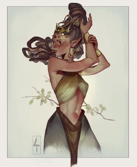 Medusa Art, Max On, Art Instagram, Dnd Characters, Drawing Reference Poses, Character Portraits, Creature Art, Fantasy Character Design, Character Design Inspiration