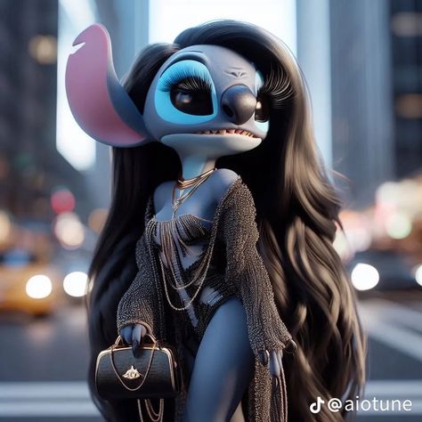 Disney Stitch Tattoo, Cute Imvu Baddies, Lilo And Stitch Characters, Disney Swag, Lilo And Stitch Merchandise, Alternative Disney Princesses, Lilo And Stitch Drawings, Stitch Toy, Disney Princess Artwork