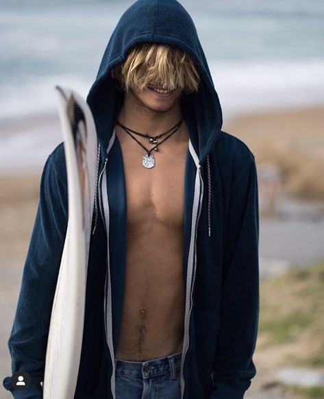 Blond Surfer Guy, Surfer Boy Hair, Marco Mignot, Surfer Hoodie, Surfer Guys, Surfer Hair, Cute Blonde Guys, Surfer Boys, Surfer Boy