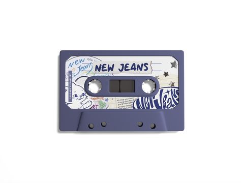 New Jeans Album Poster, New Jeans Aesthetic Stickers, Kpop Cassette Tapes, Cassette Tape Sticker, New Jeans Album Cover, New Jeans Graphic Design, Newjeans Widgets, New Jeans Widget, Newjeans Albums