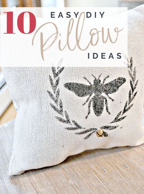 10 ways to make an easy pillow Pillow Designs Ideas, Diy Accent Pillows, Pillows Diy Ideas, Diy Pillow Designs, Hot Pink Throw Pillows, Mechanics Creeper, Pillow Covers Tutorial, Homemade Pillows, Earth Tone Decor