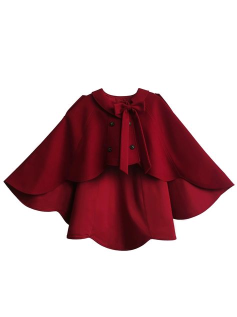 ❤︎ Retro Red Cape Coat + Black Ruffled Faux Two Piece Dress❤︎

Please allow 3 weeks for product delivery. Red Cape Coat, Hood Cape, Purple Cape, Elegant Vest, Cape Outfit, Red Riding Hood Costume, Pleated Collar, Red Cape, Bridal Cape