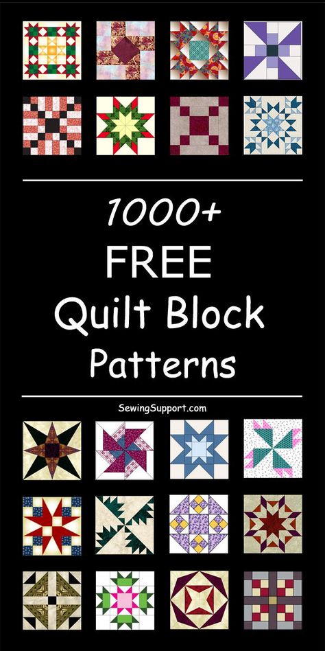 Easy Quilt Blocks, Free Quilt Block Patterns, Quilt Blocks Easy, Modern Quilt Blocks, Crazy Quilt Blocks, Barn Quilt Designs, Quilting Designs Patterns, Quilt Block Patterns Free, Quilt Square Patterns