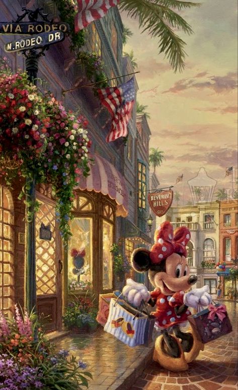 Thomas Kinkade Studios - Disney Thomas Kinkade Art, Thomas Kinkade Disney, Art Thomas, Mouse Cartoon, Backgrounds Phone, Mickey Mouse Cartoon, Thomas Kinkade, Backgrounds Phone Wallpapers, Disney Pictures