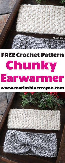 Chunky Crochet Ear Warmer – Free Crochet Pattern Cold Weather Crochet, Crochet Earwarmers, Crochet Ear Warmer Free Pattern, Crocheted Headbands, Learning Crochet, Crochet Ear Warmer Pattern, Crochet Mittens Free Pattern, Crochet Mittens Pattern, Learn Crochet