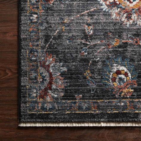 Loloi II Samra SAM-08 7'8" x 10' Charcoal /Multi Area Rug , Alexander Home, Charcoal Rug, Multi Rug, Artisan Rugs, Loloi Rugs, Persian Area Rugs, Farmhouse Style Decorating, Nebraska Furniture Mart, Accent Rugs