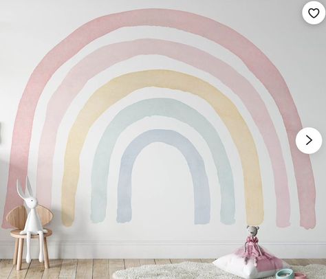 Rainbow Boho Wallpaper, Rainbow Decal, Rainbow Boho, Boho Wallpaper, Rainbow Nursery, Wallpaper Mural, Miami Fl, Kid Beds, Stick Wallpaper