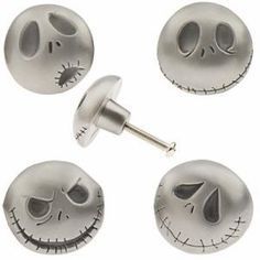 Set of four Jack Skellington drawer pulls (I would have liked to have these!) Nightmare Before Christmas Furniture, Bedroom Sport, Jack The Pumpkin King, Jack Skeleton, Pumpkin King, Bedroom Cabinets, Christmas Bedroom, Jack And Sally, Disney Collectables