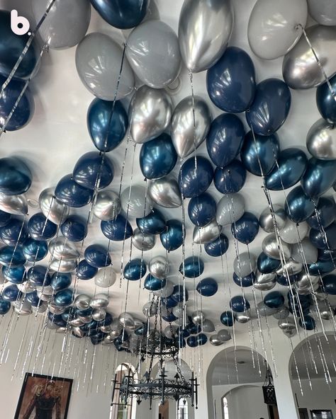 #floatingballoons #birthdayparty #loveballoons #ballooncompositions #balloondecorations #balloonart #balloonartist #cellingballoons #celebrate #liked Blue Balloons Aesthetic, Balloon Ceiling Decorations, Balloon Ceiling, Floating Balloons, Birthday Pins, Disco Balls, Birthday Party Decor, Blue Balloons, Balloon Art