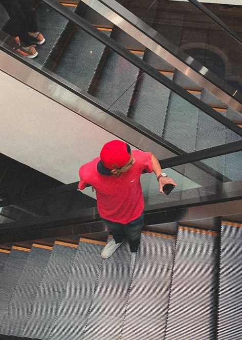 #electric #style #stairs #cc #escalator #vintage #men Mens Stairs Pose, Escalator Photoshoot Men, Escalator Photography, Electric Style, Male Photographer, Post Ideas, Poses For Pictures, Photo Inspo, Picture Poses